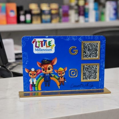 2 QR NFC Enabled School Theme Standee For School And Collages