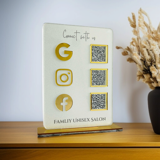 3 QR Digital Frosted  Colour Standee