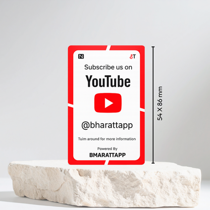Youtube Subscribe NFC Card