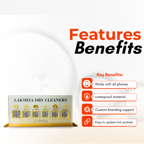 6 Qr Frosted Standee