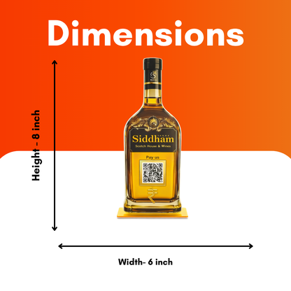 1 QR NFC Enabled Bottle Shape Table Top Standee for Scotch House & Wine Shop | UPI Payment
