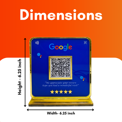 1 QR NFC Enabled Standee for Shops, Cafes, Clinics & Offices