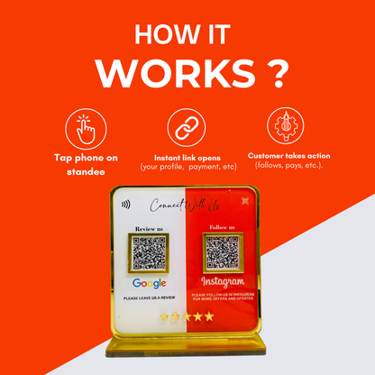 2 QR Golden Border standee