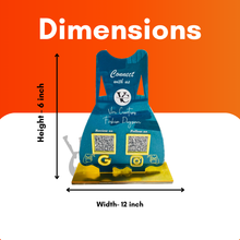 2 QR NFC Enabled Dress-Shaped QR Acrylic Standee