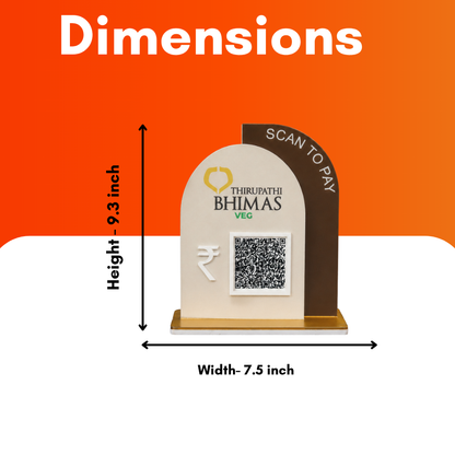 1 QR Payment Standee For Restaurant Cafe Hotel