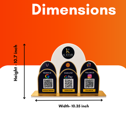 3 QR NFC Enabled Round Shape Standee For Jewellers