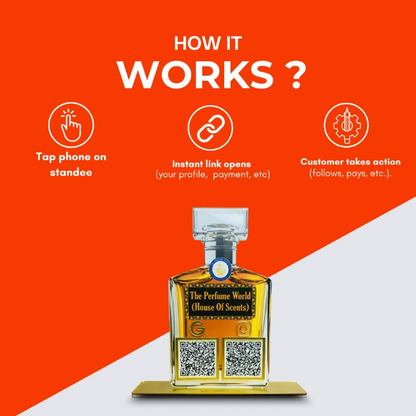 2 QR Perfume Bottle Shape Standee