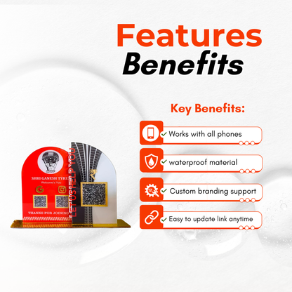 3 QR Premium Round Shape Standee