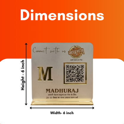 1 QR NFC Enabled Frosted Premium Menu Table Standee Pack for Restaurant | Cafe - Digital Menu