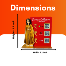 3 QR NFC Enabled Girl Cut Out Standee