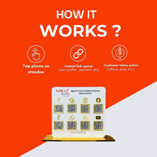 8 QR Premium Square Shape Standee