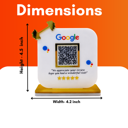 1 QR NFC Enabled Premium Google Review Dumble Cut Out Standee For GYM Fitness Club