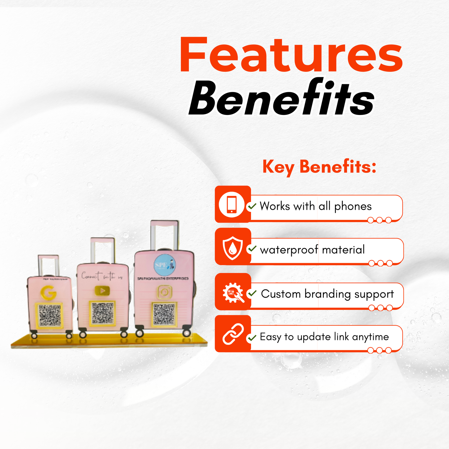 3 QR Bag Shape Standee