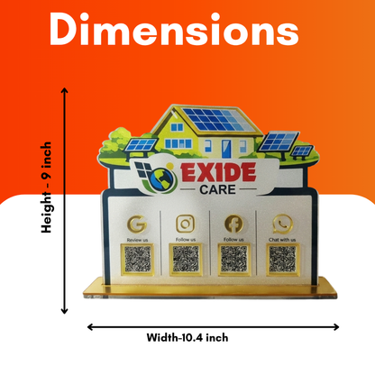 4 QR NFC Enabled House Cut Out Standee For Solar House Builder