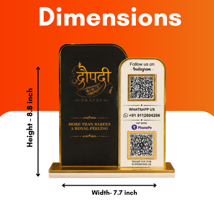 2 QR NFC Enabled Logo Cut Out Vertical Standee
