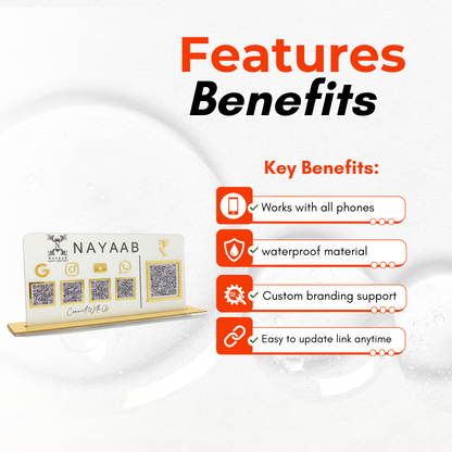 5 QR Payment Frosted Standee