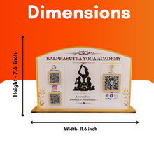 3 QR NFC Enabled Standee With Yoga Print For Yoga Institute Fitness