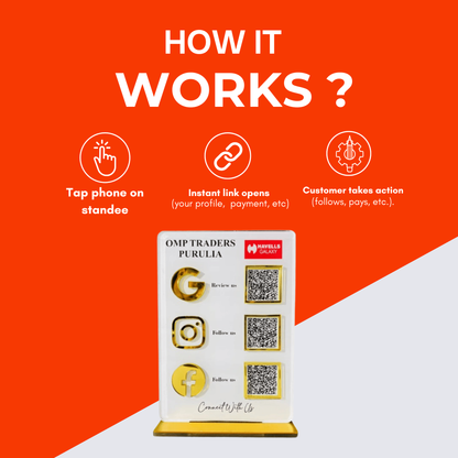 3 QR Vertical Digital Standee