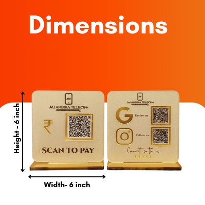 2 Frosted Standee NFC Enabled Bundle - Google + Instagram + Payment