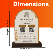 2 QR Round Shape Customize NFC Enabled Standee For Decor Spa Hotel