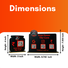 Black Premium NFC Enabled Bundle Standee 1 set of 2 standee For GYM and Fitness Center