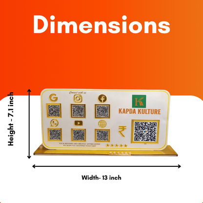 7 Qr NFC Enabled Horizontal Standee