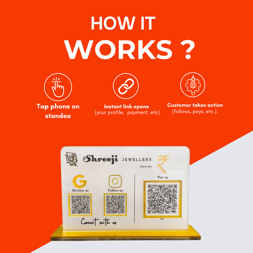 3 QR Frosted Smart Standee