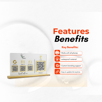 4 QR Payment  Frosted Standee