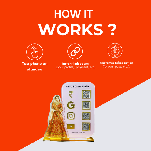 4 QR Bridal Shape Standee