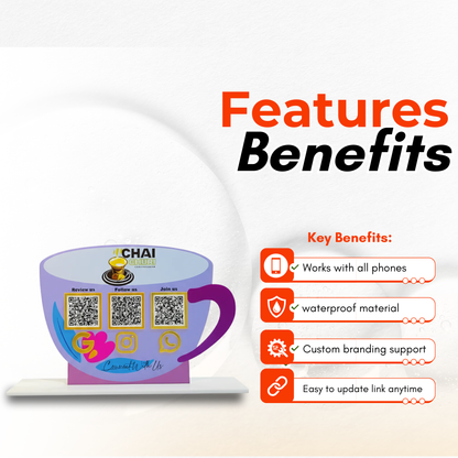 3 QR Cup Shape Standee