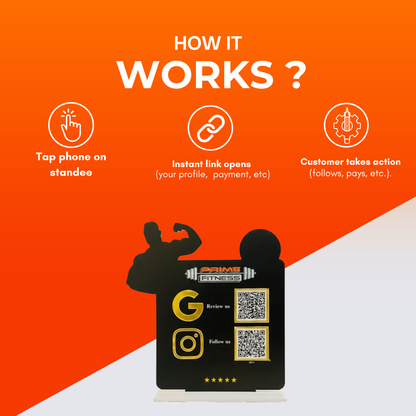 2 QR Gym Shape Standee