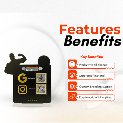 2 QR Gym Shape Standee