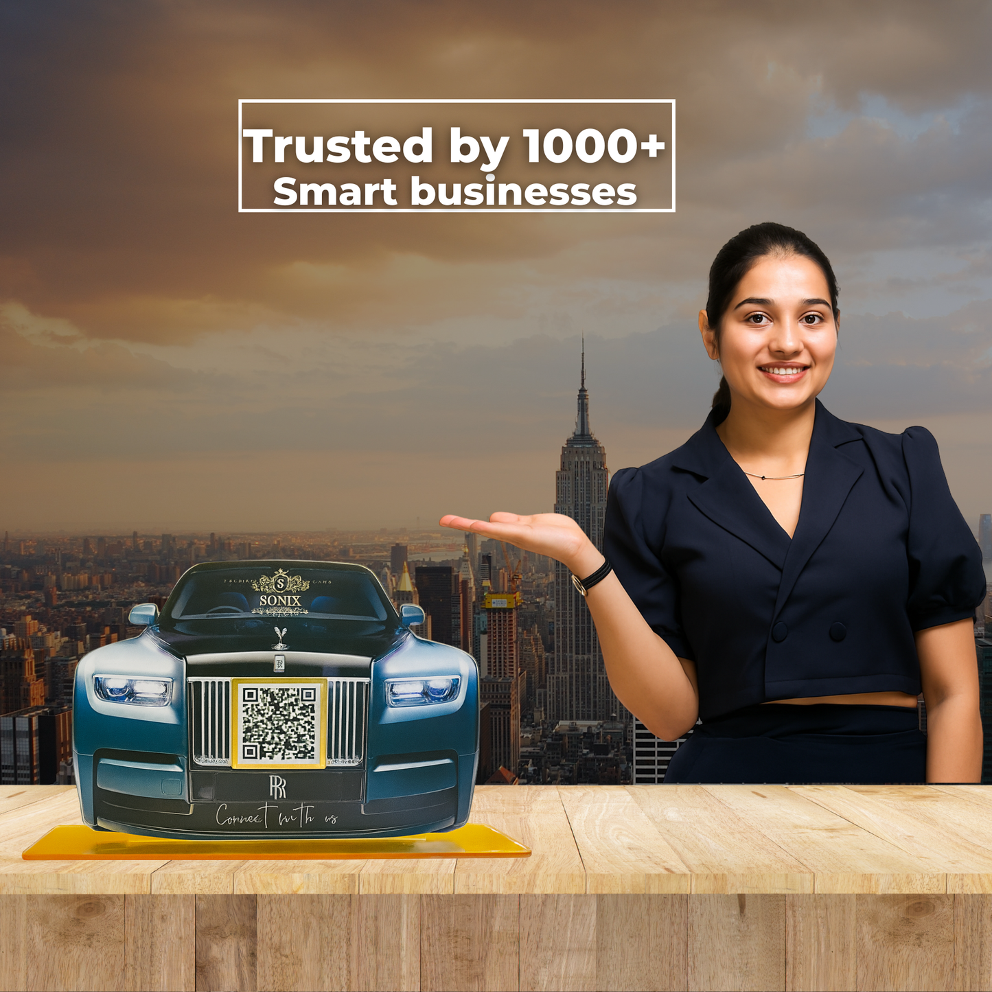 1 QR Car Shape Standee