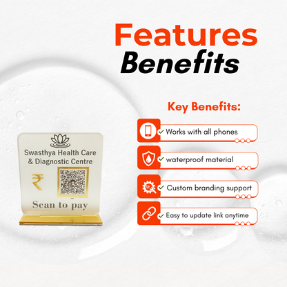 1 QR Frosted Payment Standee