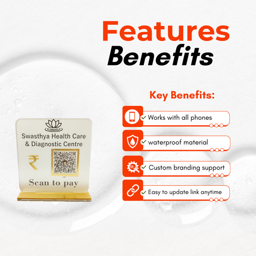 1 QR Frosted Payment Standee