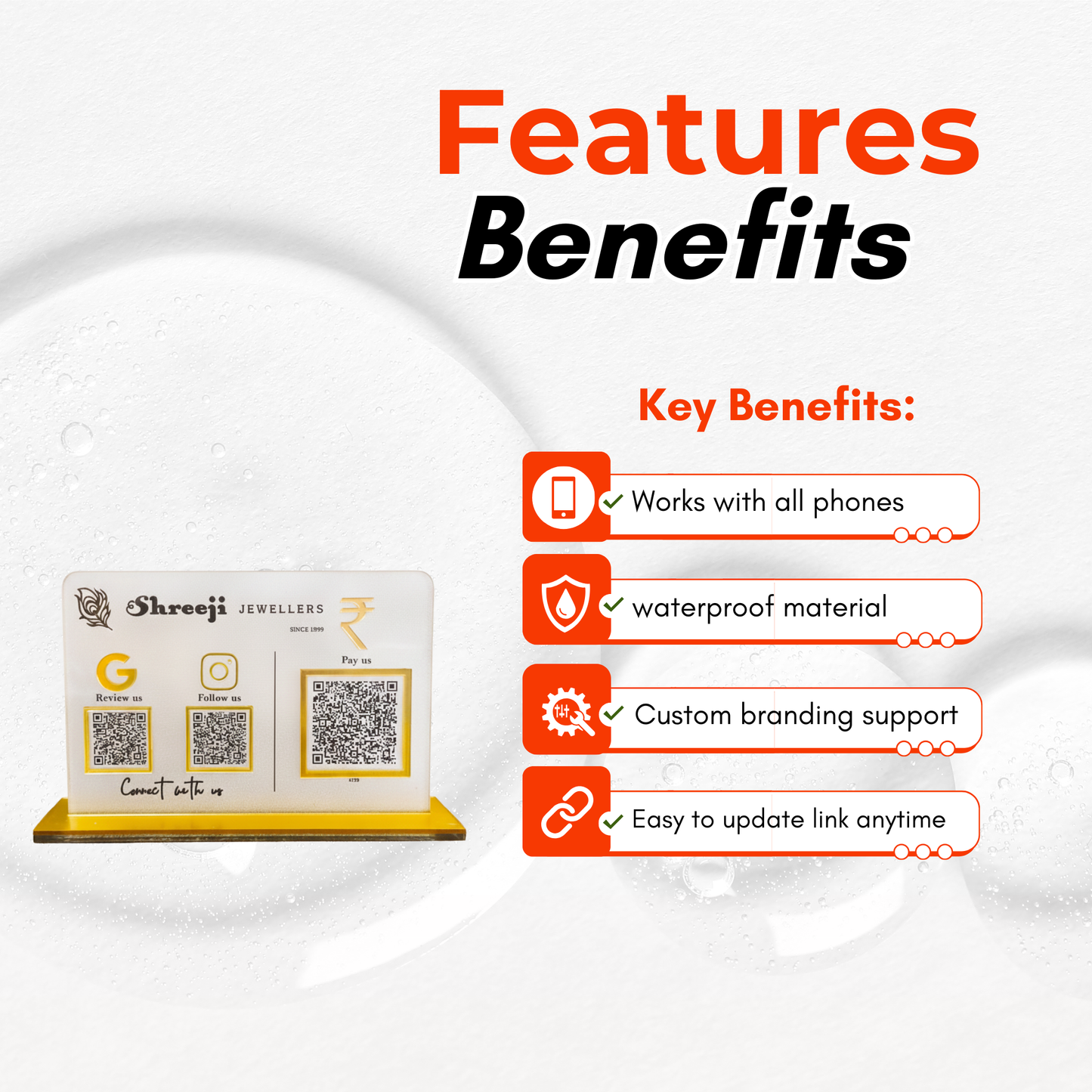 3 QR Frosted Smart Standee