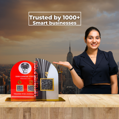 3 QR Premium Round Shape Standee