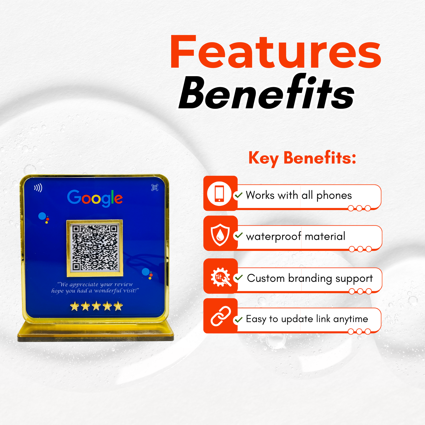 1 QR Google Review Standee