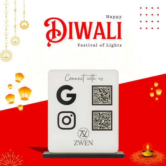 2 QR Premium Standee Black Cutout