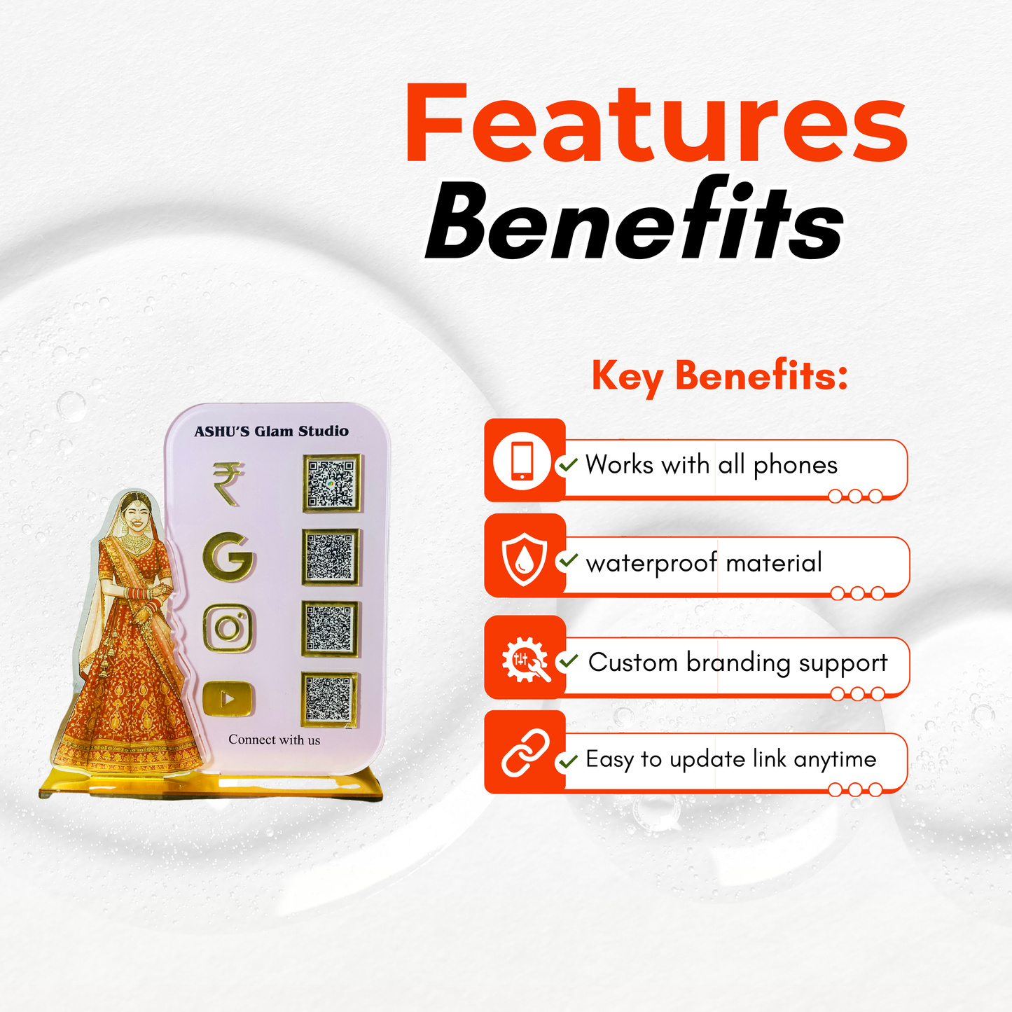 4 QR Bridal Shape Standee