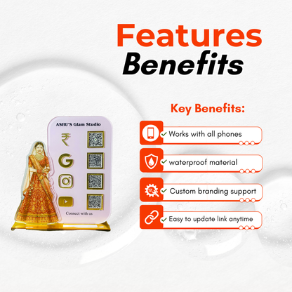 4 QR Bridal Shape Standee