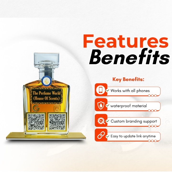 2 QR Perfume Bottle Shape Standee