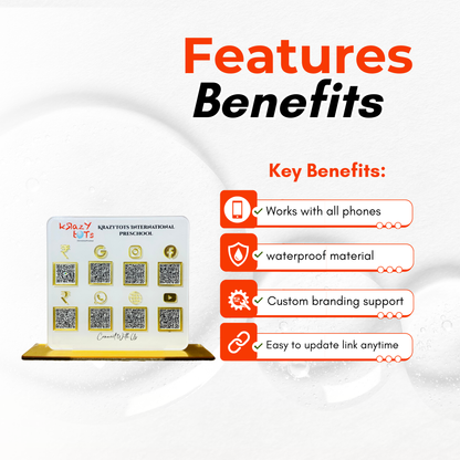 8 QR Premium Square Shape Standee