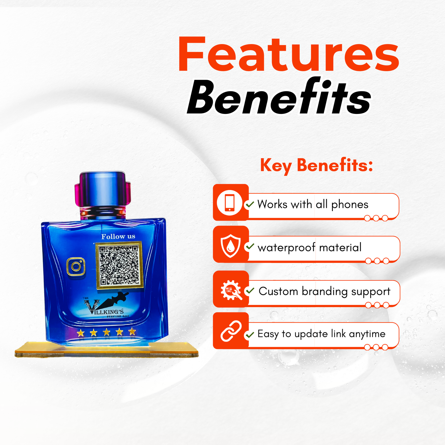 1 QR Perfume Bottle Shape Standee