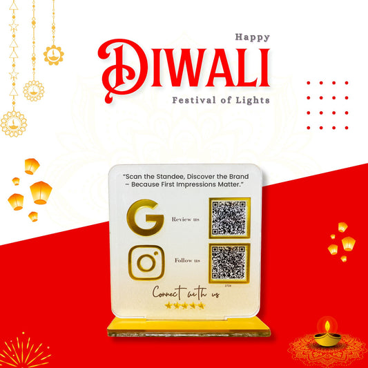 2 QR Frosted Colour Standee