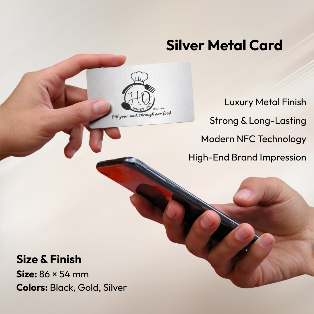 Silver Metal NFC Card
