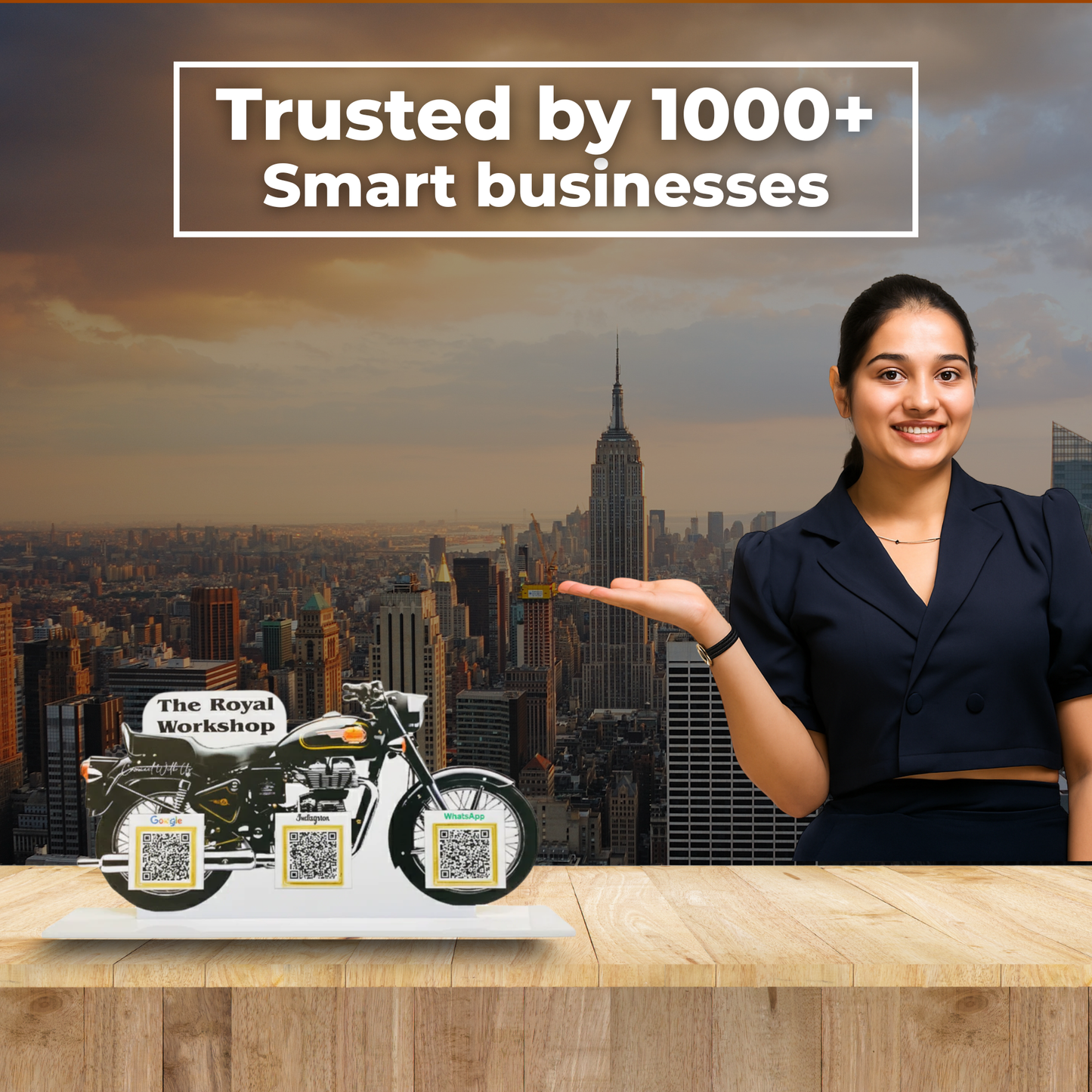 3 QR Bullet Shape Standee