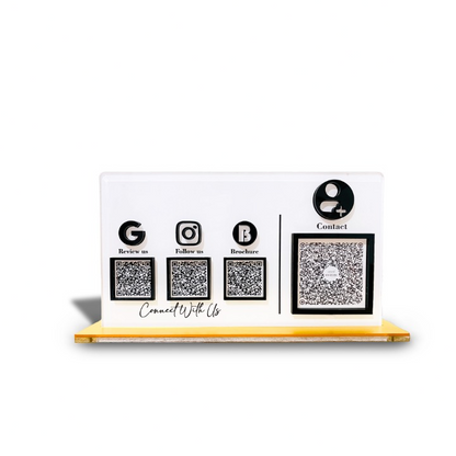 4 QR Multi Colour QR Standee with Payment QR(Horizontal)