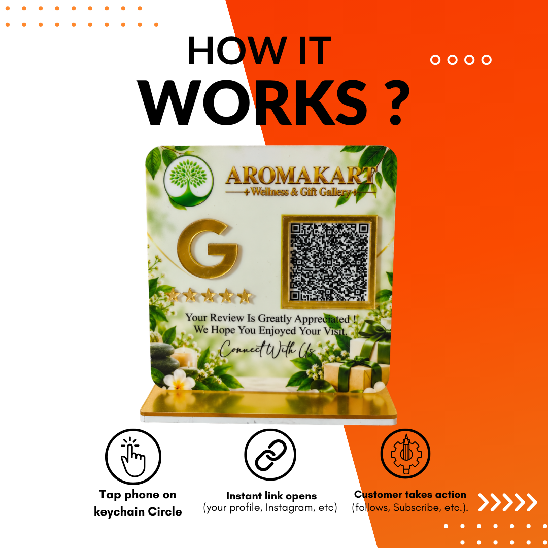 1 QR NFC Enabled Trees and Flower Printed Standee For Flower Shop And Gift Shop