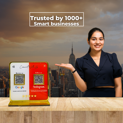 2 QR Golden Border standee